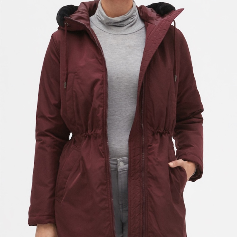 Faux fur hoodie parka
